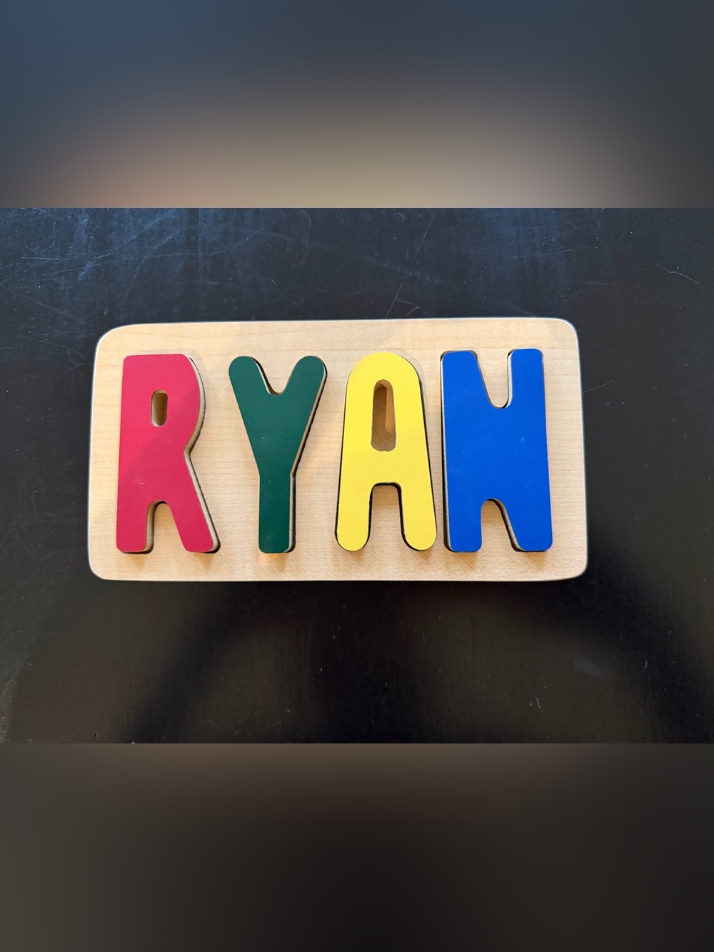Personalized Wooden Name Puzzle - 'RYAN' Multicolor